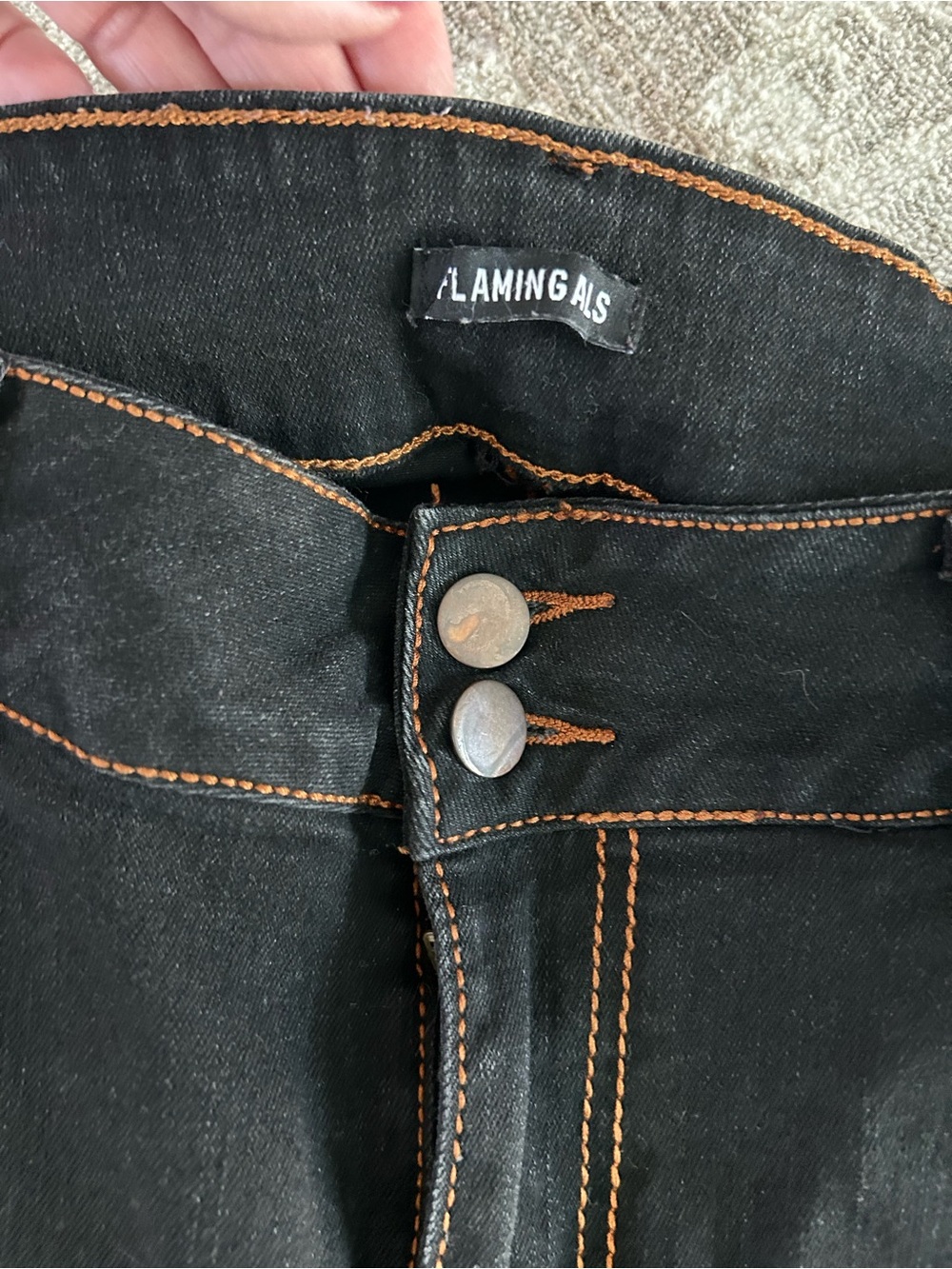 Double button stitch detail boot cut denim🚨 - Picture 3 of 6